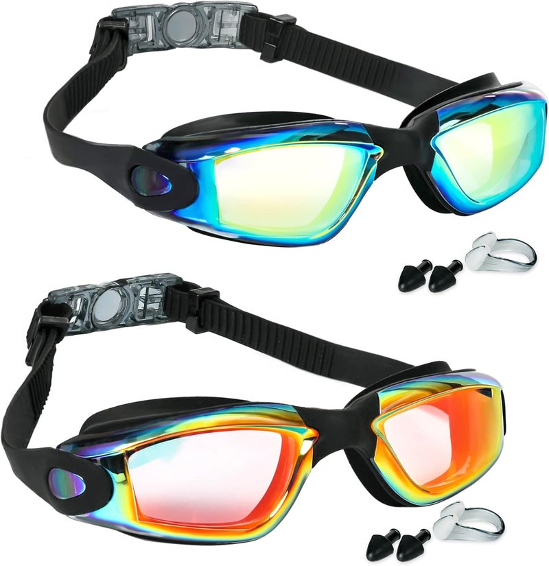 EWPJDK Swim Goggles - 2 Pack Swimming Goggles Anti Fog No Leaking For Adult Women Men - Image 1